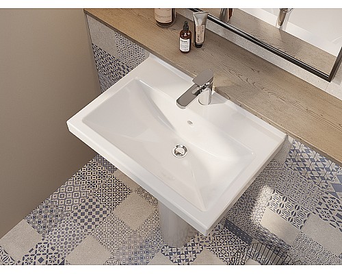 Раковина Santeri Визит 55 1.3115.3.S00.11B.0 Белая