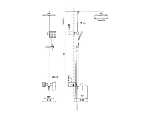 Душевая система Timo Selene SX-1013/00 хром
