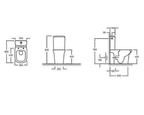 Бачок для унитаза Jacob Delafon Vox Белый