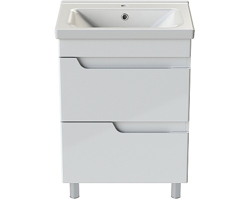 Тумба с раковиной Orange Topline-Milano 60 TM60-02+RA Белый глянец