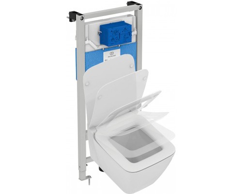 Комплект унитаза с инсталляцией Ideal Standard Strada II P387001 с сиденьем Микролифт и клавишей смыва
