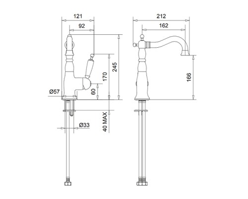 Смеситель для раковины Migliore Oxford 19172 Золото