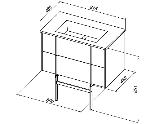 Тумба под раковину Allen Brau Reality 80 1.32005.WM подвесная Белая матовая
