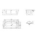 Ванна акриловая Vincea 150x78x60 Белый, арт