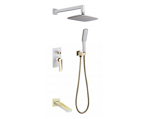 Смеситель встроенный с изливом БЕЛЫЙЗОЛОТО