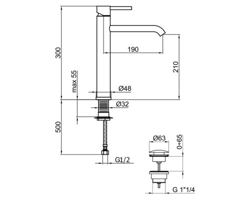 Смеситель для раковины Webert Elio EL830402564