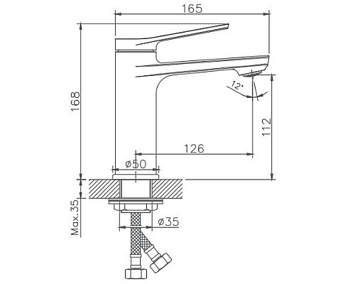 Смеситель для раковины Haiba HB10572 Хром