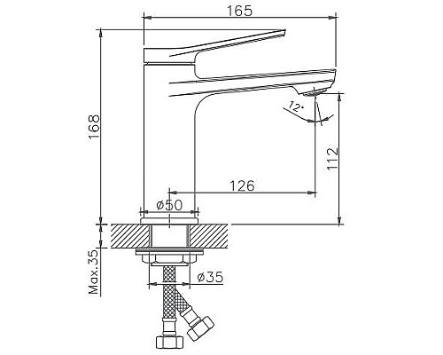 Смеситель для раковины Haiba HB10572 Хром