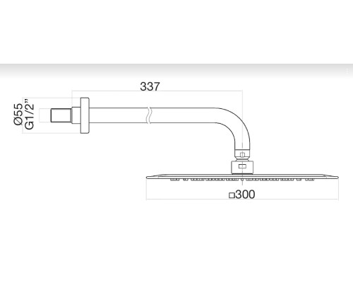 Верхний душ Webert AC0842794, матовое золото