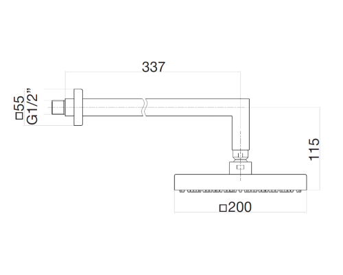 Верхний душ Webert AC0840740, белый