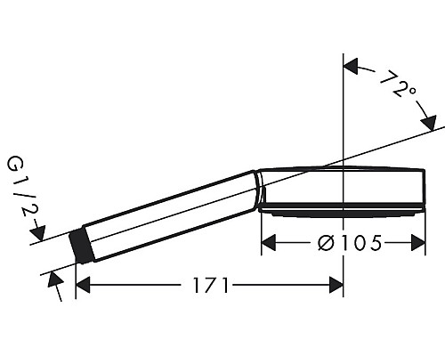 Ручной душ Hansgrohe Pulsify Select 24120670 Черный матовый