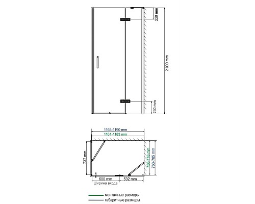 Душевой уголок WasserKRAFT 10H06RWHITE