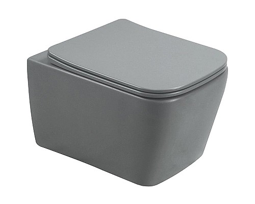 Унитаз SantiLine SL-5007MG подвесной Серый матовый с сиденьем Микролифт