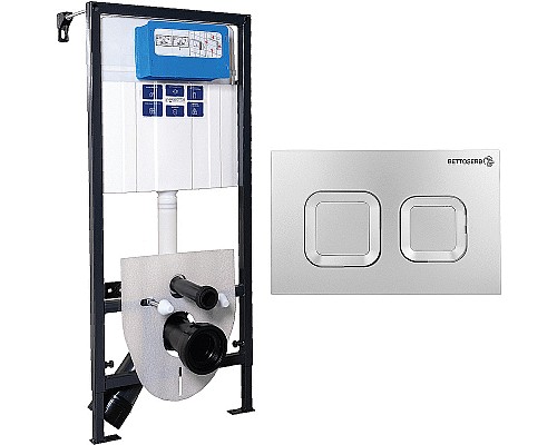 Инсталляция Pestan Sava Fix Slim SET40006472 для унитаза с клавишей смыва Хром матовый