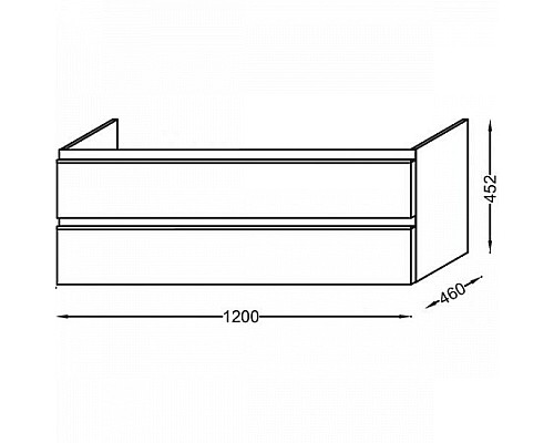 Тумба Jacob Delafon под раковину-столешницу EB2021-RA-442