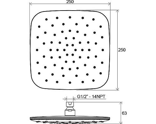 Верхний душ Ravak X07P574 Хром