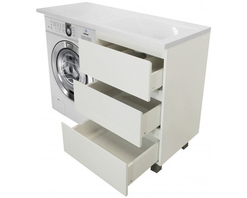 Тумба с раковиной Эстет Dallas Luxe 110 R ФР-00002019 Белая