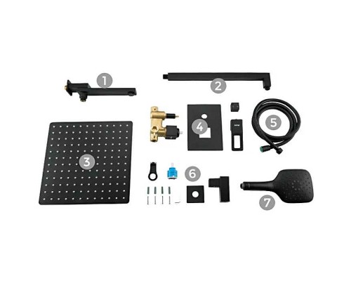 Душевая система Gappo G7117-6 Черная матовая