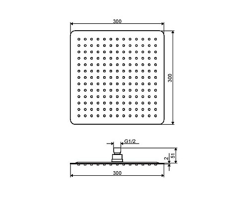 Верхний душ Excellent Actima 30х30 AREX.3032CR Хром
