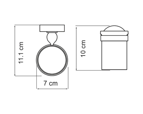 Стакан для зубных щеток WasserKRAFT Aland K-8528 Хром