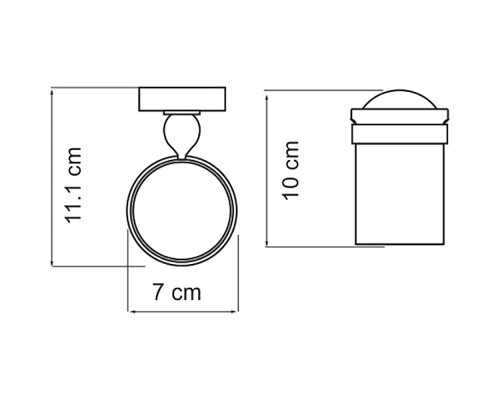 Стакан для зубных щеток WasserKRAFT Aland K-8528 Хром
