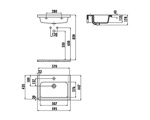 Раковина Creavit Ipek 60 IP060-00CB00E-0000 Белая