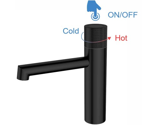 Смеситель для раковины Vincea Desire VBF-1D3MB Черный матовый