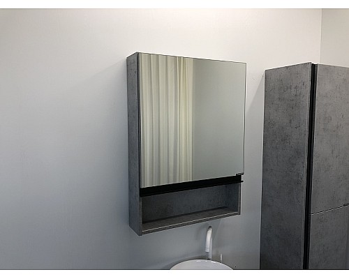 Зеркальный шкаф Comforty Эдинбург 60 00-00002043 Бетон светлый