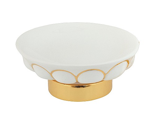 Мыльница Migliore Olivia 17509 Золото Белая