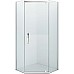 Душевой уголок Alex Baitler 90x90 AB215-90 профиль Хром стекло прозрачное