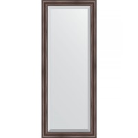 Зеркало Evoform Exclusive 141х56 BY 1164 с фацетом в багетной раме - Палисандр 62 мм