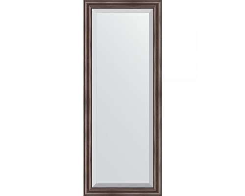 Зеркало Evoform Exclusive 141х56 BY 1164 с фацетом в багетной раме - Палисандр 62 мм