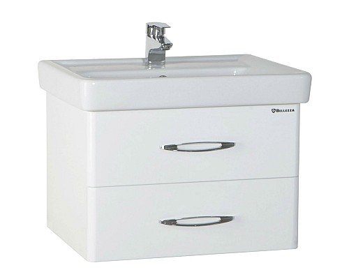 Тумба под раковину Bellezza Джела 70 4639811670018 2 ящика подвесная Белая