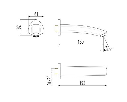Излив для смесителя Lemark LM3581C Хром