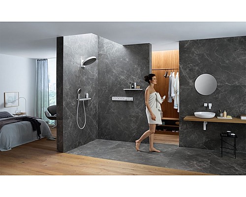 Стеклянная полка Hansgrohe Rainfinity 50 26844700 Белый матовый Графит Стеклянная полка Hansgrohe Rainfinity 50 26844700 Белый матовый Графит