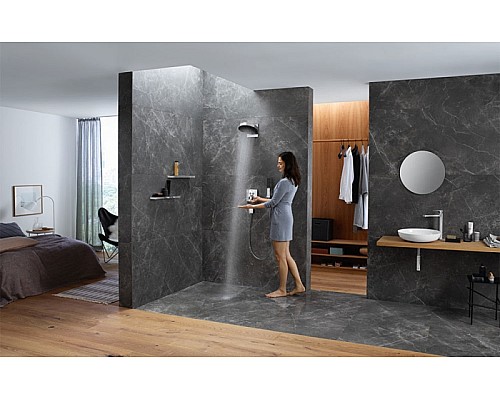 Стеклянная полка Hansgrohe Rainfinity 50 26844700 Белый матовый Графит Стеклянная полка Hansgrohe Rainfinity 50 26844700 Белый матовый Графит