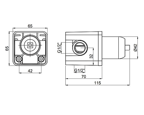 Смеситель для унитаза с биде Creavit Adell 15165141/15912201 Хром
