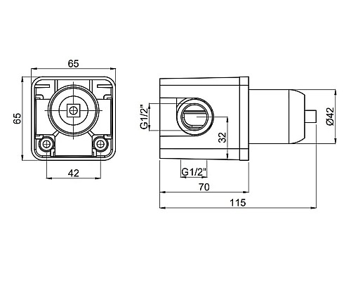 Смеситель для унитаза с биде Creavit Adell 15165141/15912201 Хром