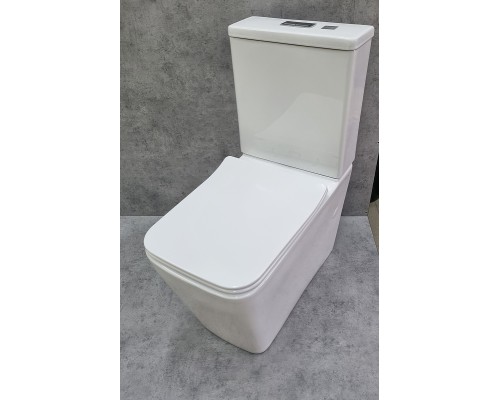 Унитаз компакт CeramaLux 2170AXMW Белый матовый с бачком и сиденьем Микролифт