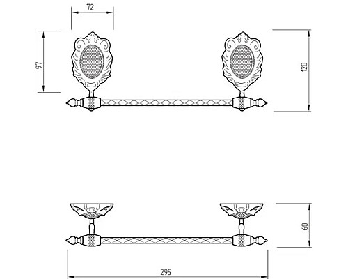 Полотенцедержатель Migliore Cleopatra 16671 Хром