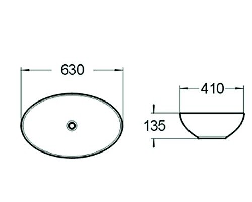 Раковина керамическая накладная SantiLine SL-1019