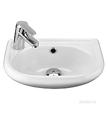 Полукруглая раковина Santek Бриз 40 1WH110442 отверстие под смеситель слева 