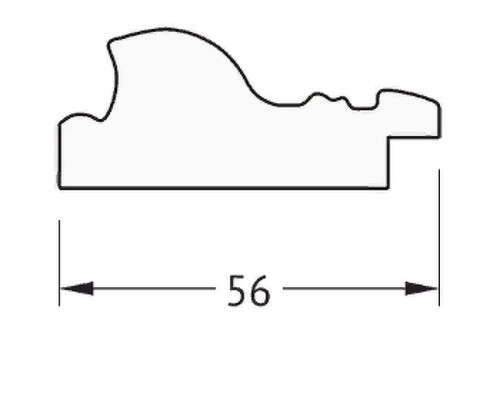 Зеркало Evoform Definite 104х54 BY 3072 в багетной раме - Виньетка состаренное серебро 56 мм