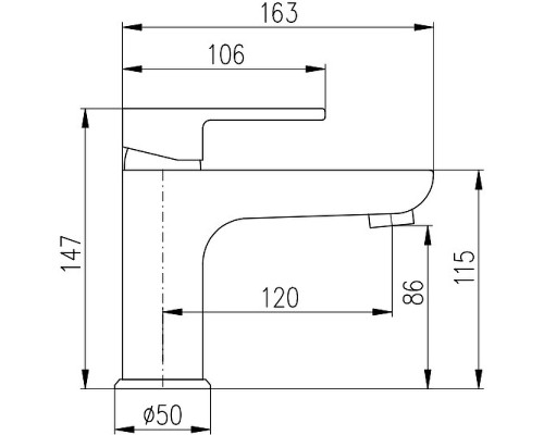 Смеситель для раковины Rav Slezak Vltava VT426.5CMATZ Черный матовый Золото