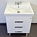 Тумба с раковиной Comforty Никосия 60Н 00-00011160 Белая глянцевая