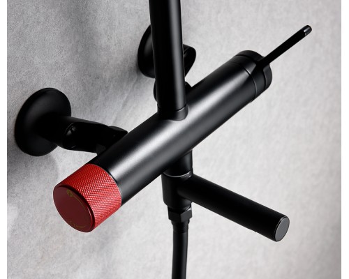 Душевая система Bronze de Luxe Avantgarde 2039RH Черная Красная