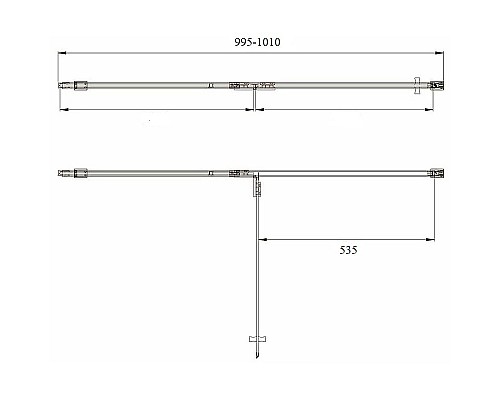 Душевая дверь Veconi Vianno VN-73 100 VN73-100-01-C4 профиль Хром стекло прозрачное