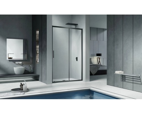 Душевая дверь Good Door Cofe WTW-110-C-B 110 профиль Черный стекло прозрачное