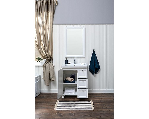 Тумба под раковину Aquanet Амели 70 261988 Белая матовая