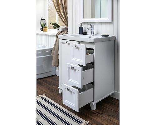 Тумба под раковину Aquanet Амели 70 261988 Белая матовая